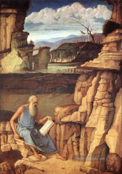 Giovanni Bellini Werke - St Jerome lesen Renaissance Giovanni Bellini